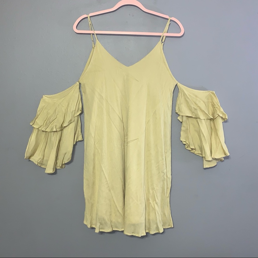 She and Sky Cold Shoulder Layered Sleeve Dress - Picture 3 of 8
